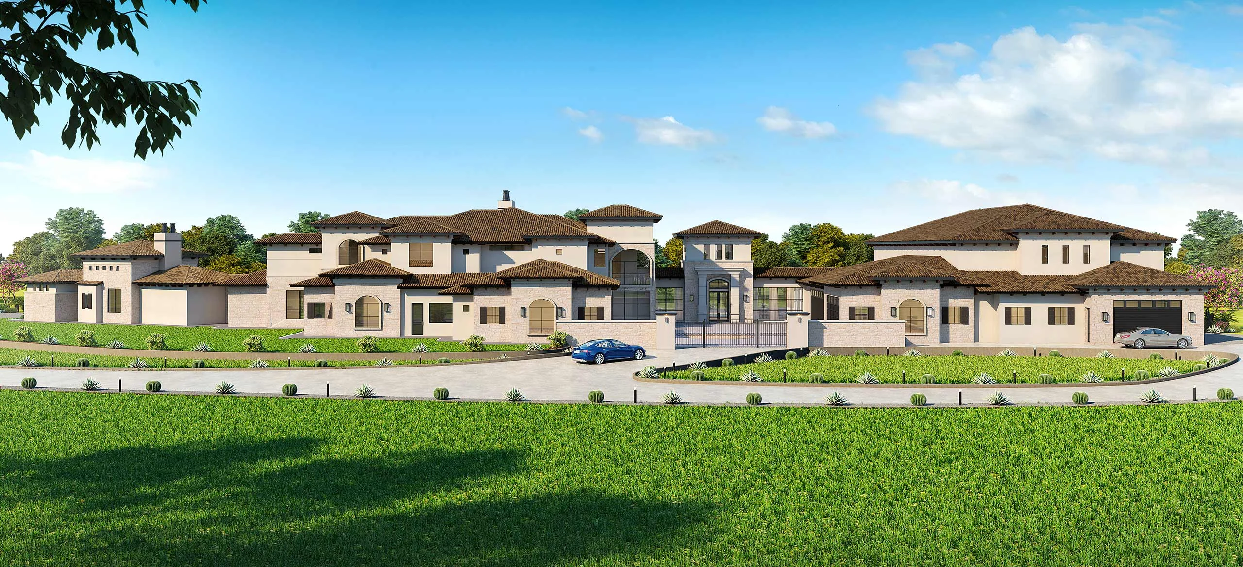 Hilltop Estate-Elevation Rendering